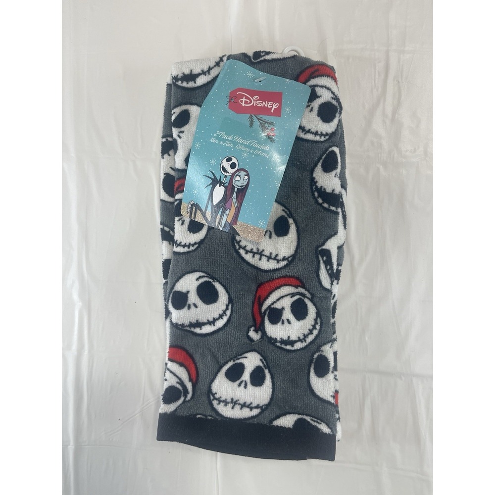 Nightmare Before Christmas 2-Pack Kitchen Hand Towels Jack Skellington Santa Hat